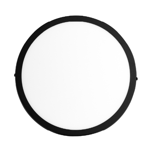 Panel de aplicar redondo 24W negro 6000K